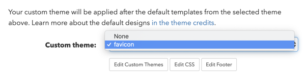 Select a custom theme. 